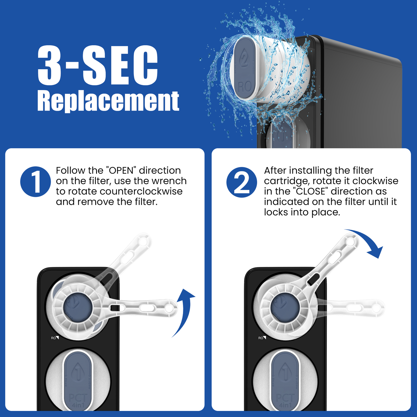 Replacement RO Filter Cartridge for Reverse Osmosis System RO600