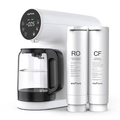 Countertop Reverse Osmosis System RO Water Filter, 5-Stage Filtration, Real-time TDS Monitor, 3:1 Pure to Drain, Zero-Installation Portable Water Purifier